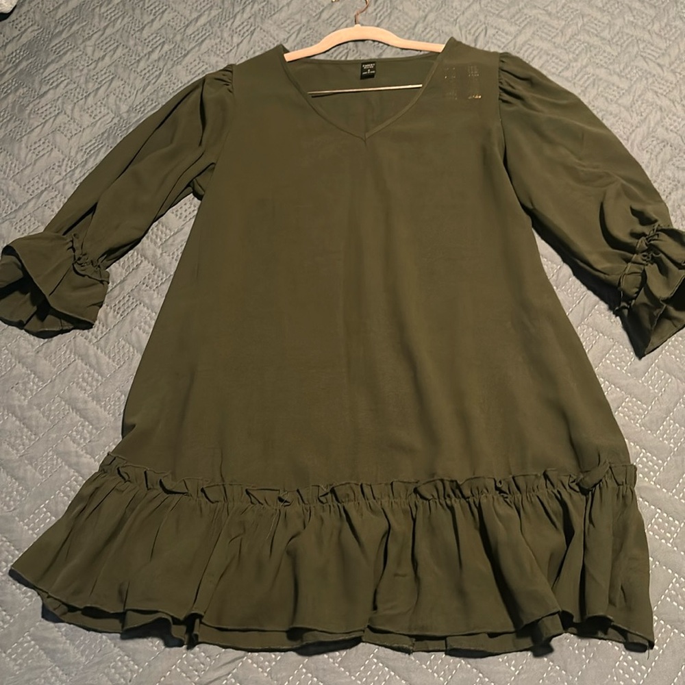 Olive green dress or top